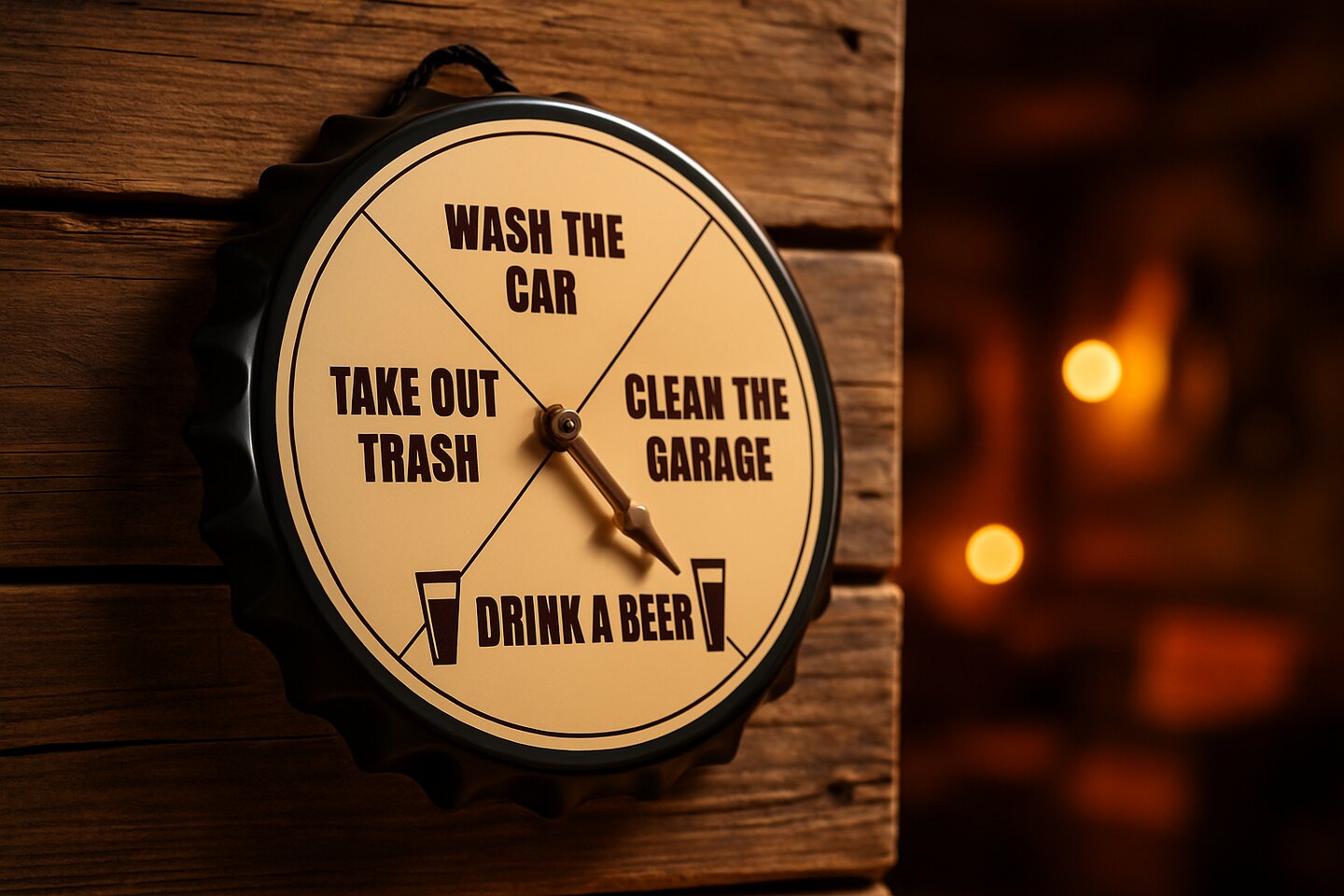 Klok met de tekst Beer O'Clock